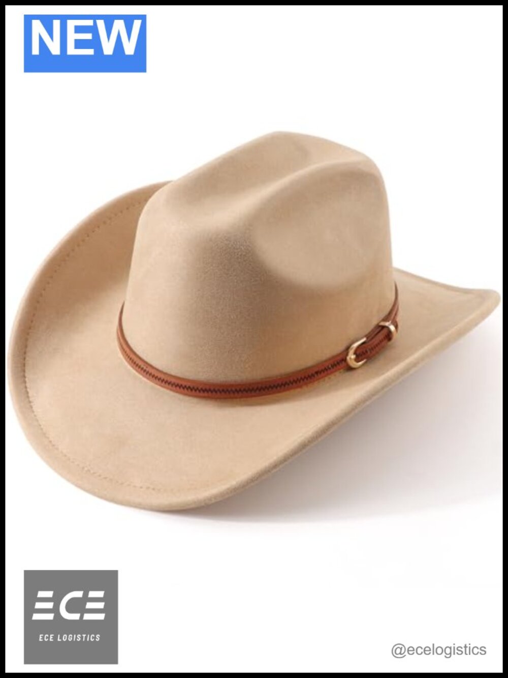Felt Wide Brim Cowboy Fedora Hat Belt Buckle Retro Panama Roll Up